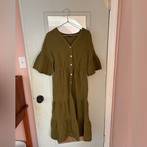 Button-Down Midi Dress